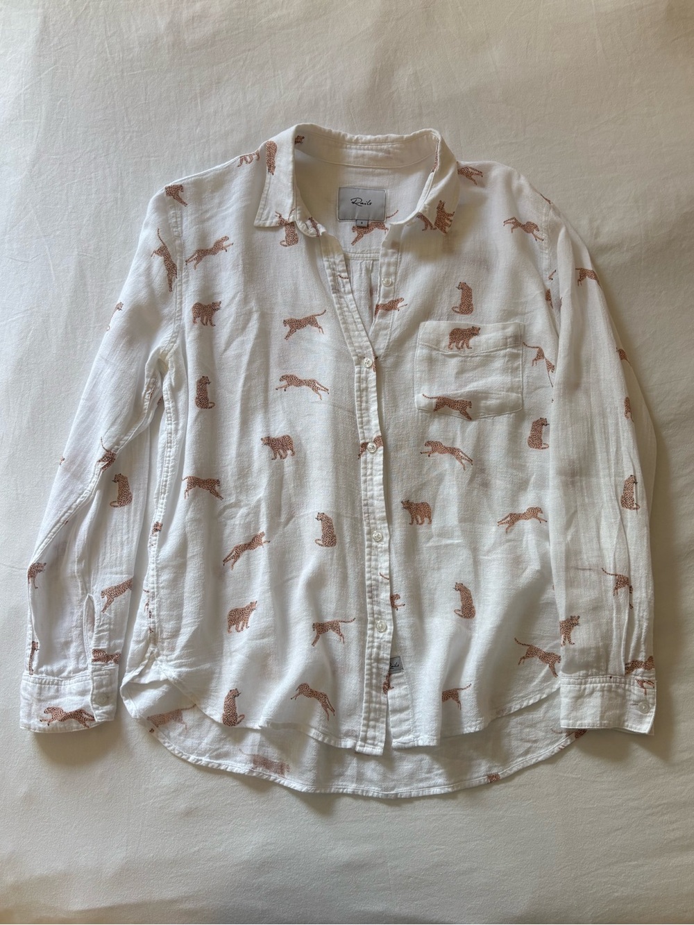 Rails Cheetah Leopard Button Down Shirt S